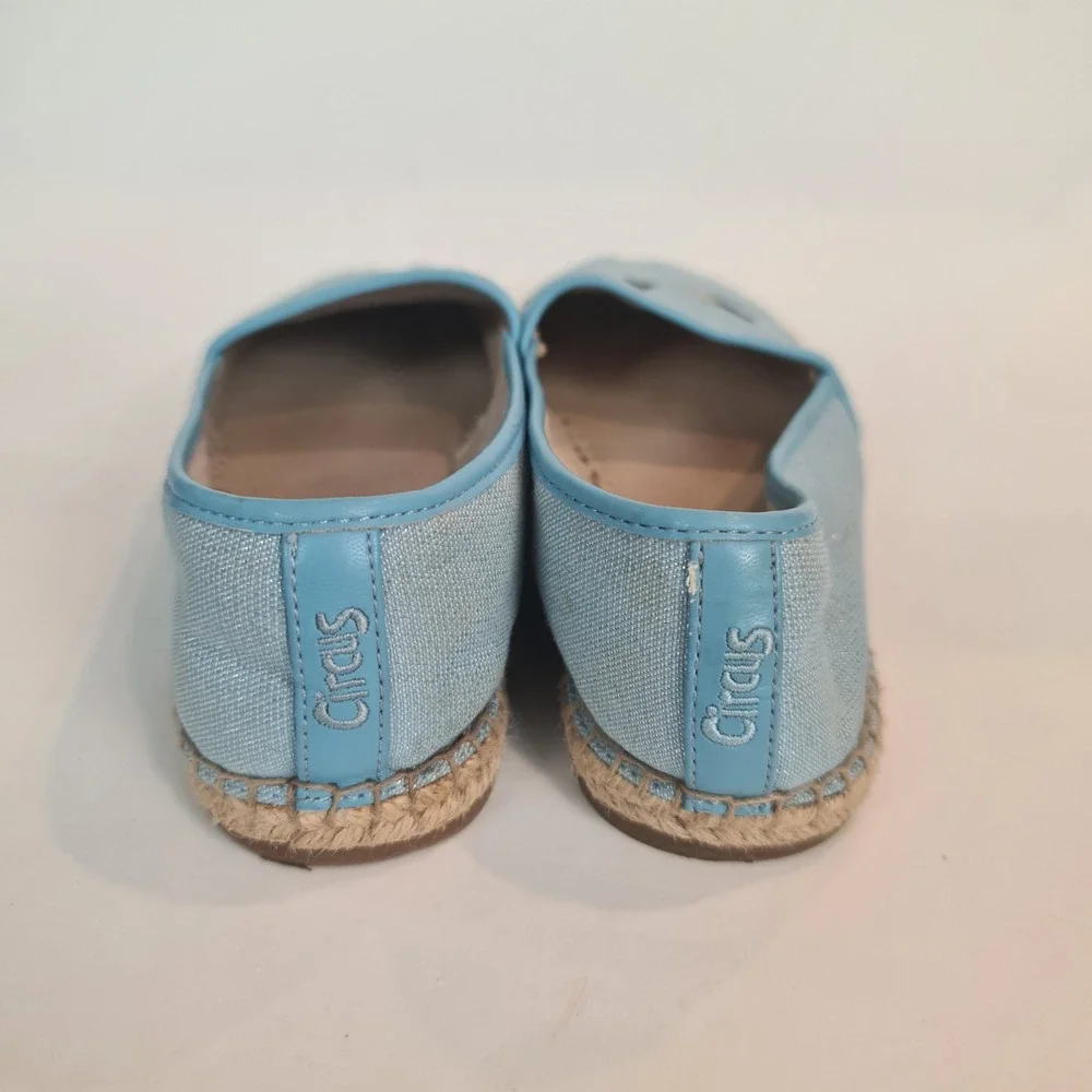 Circus by Sam Edelman Leni Espadrille Flats Blue Bee Crown 8.5M Sparkly Vacation